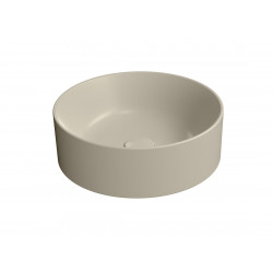 KUBE X keramické umývadlo na dosku, priemer 40 cm, creta matná