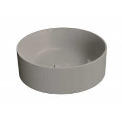 KUBE X keramické umývadlo na dosku, priemer 40 cm, tortora matná