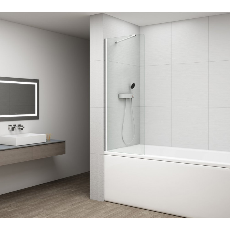 FISA vaňová zástena 600x1500mm, mm, chrom, číre sklo