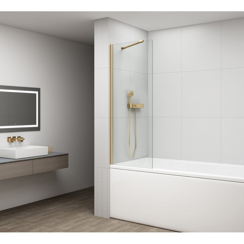 FISA vaňová zástena 700x1500mm, mm, zlato mat, číre sklo