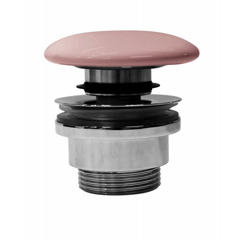 GSI umývadlová výpust 5/4", click-clack, keramická zátka, blush mat
