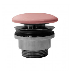 GSI umývadlová výpust 5/4", neuzatvárateľná, tl.5-65 mm, keramická krytka, blush mat