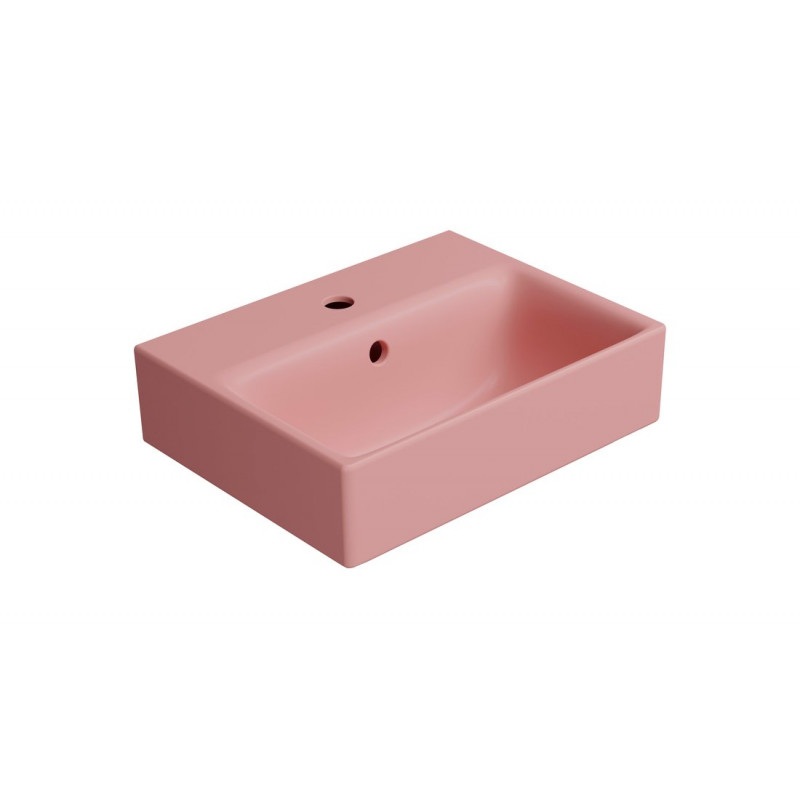 NUBES keramické umývadlo 40x32cm, blush mat