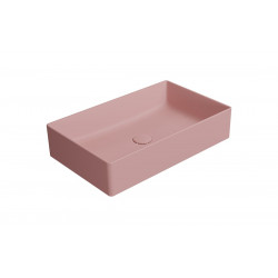 KUBE X keramické umývadlo na dosku 60x37cm, blush mat