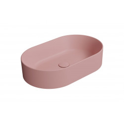 KUBE X keramické umývadlo na dosku, 60x37cm, oválne, blush mat