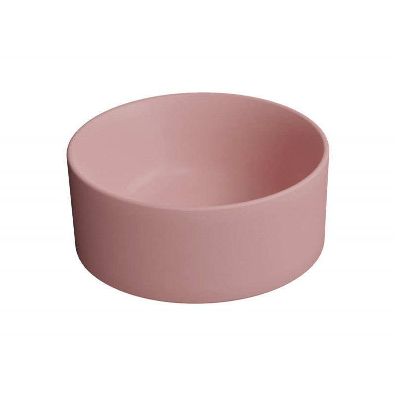 KUBE X keramické umývadlo na dosku, priemer 32cm, blush mat