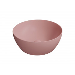 PURA keramické umývadlo na dosku, Ø 42cm, blush mat