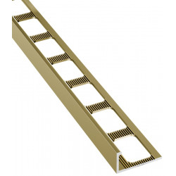Lišta k obkladům L, L250cm, 12,5mm, odlehčená, elox zlatý hliník