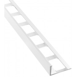 Lišta k obkladům L, L250cm, 8mm, komaxit bílý hliník
