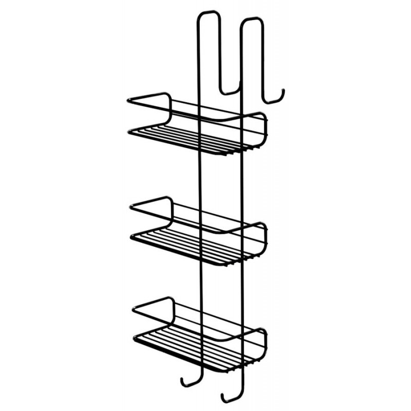 CHROM LINE závesná sprchová polica, 240x680x220mm, čierna mat