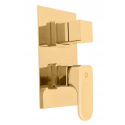 Vodovodná batéria sprchová vstavaná s keramickým prepínačom YUKON - zlatá - kartáčovaná