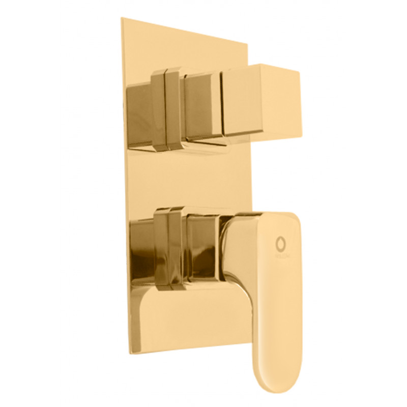 Vodovodná batéria sprchová vstavaná s keramickým prepínačom YUKON - zlatá - kartáčovaná