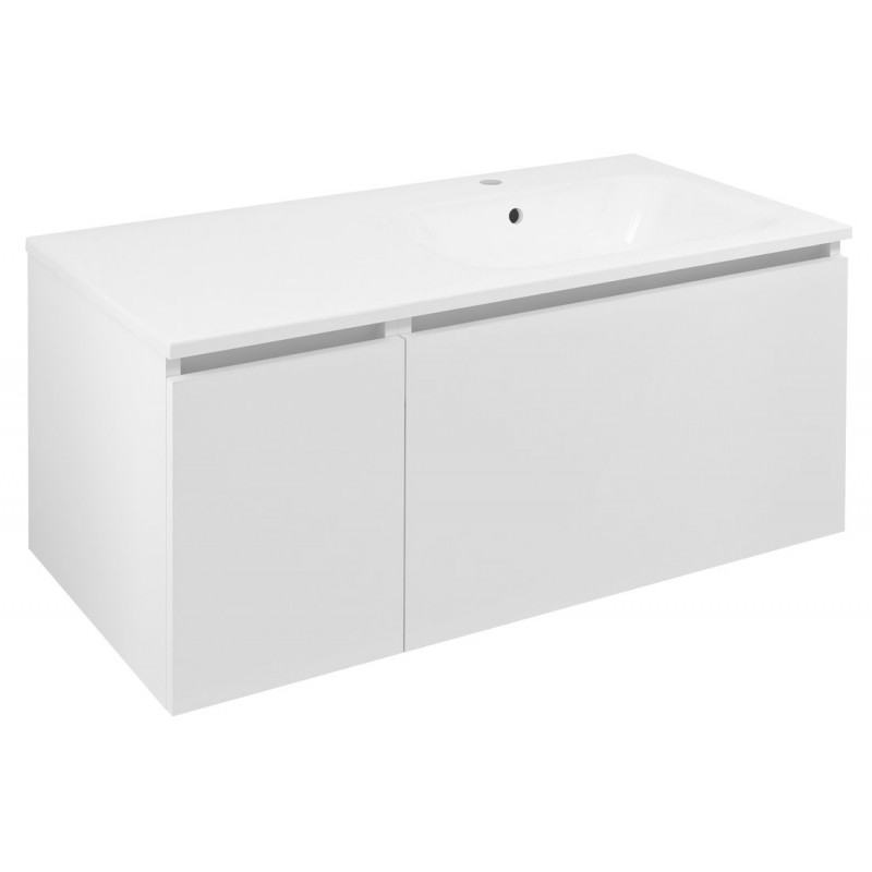 LOREA skrinka s umývadlom 101x46x51,5cm (30+70 cm), pravá, biela matná