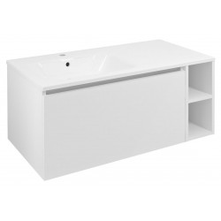 LOREA skrinka s umývadlom 101x46x51,5cm (80+20cm), ľavá, biela matná
