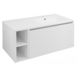 LOREA skrinka s umývadlom 101x46x51,5cm (20+80 cm), pravá, biela matná