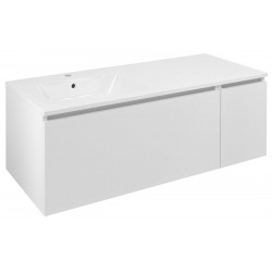 LOREA skrinka s umývadlom 121x46x51,5cm (90+30), ľavá, biela matná