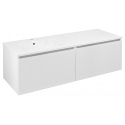 LOREA skrinka s umývadlom 141x46x51,5cm (70+70cm), ľavá, biela matná