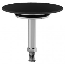 Zátka výpusti vanové soupravy s napouštěním přepadem, černá mat