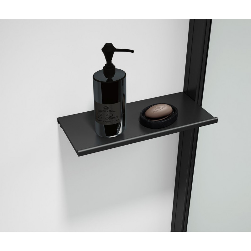ESCA SHELF polička pre profil 230x120mm, čierna mat