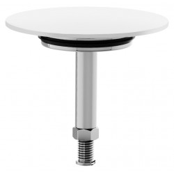 Zátka výpuste vaňovej súpravy, ABS/biela