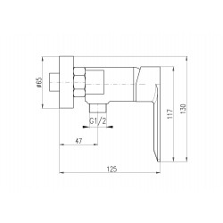 Vodovodná batéria sprchová NIL - černá matná