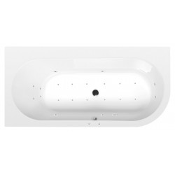 ASTRA L hydromasážna vaňa, 165x80x48cm, Active Hydro-Air, chróm