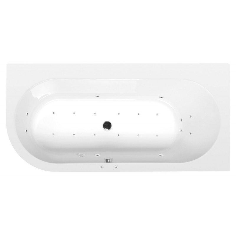 ASTRA R hydromasážna vaňa, 165x80x48cm, Active Hydro-Air, chróm