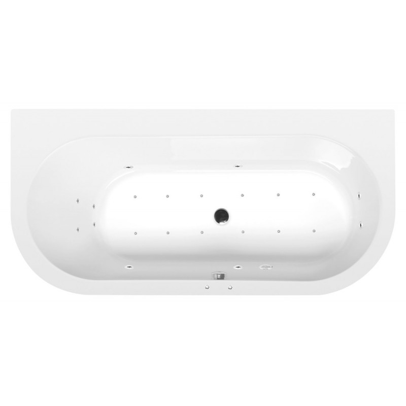 ASTRA B hydromasážna vaňa, 165x75x48cm, Active Hydro-Air, chróm