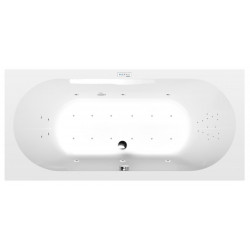 LEVANA hydromasážna vaňa, 170x80x39cm, Highline Hydro-Air, chróm
