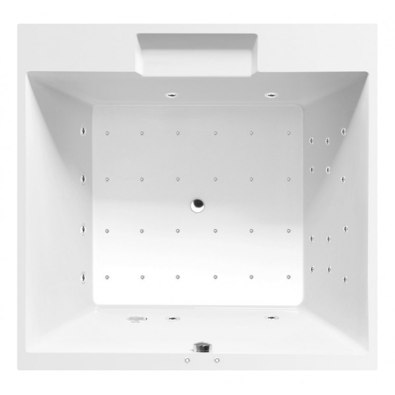 CAME hydromasážna vaňa, 175x175x50cm, Attraction Hydro-Air, chróm