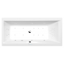 CLEO hydromasážna vaňa, 160x70x48cm, Highline Hydro-Air, chróm