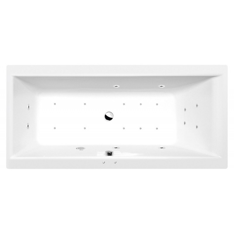 CLEO hydromasážna vaňa, 160x75x48cm, Active Hydro-Air, chróm