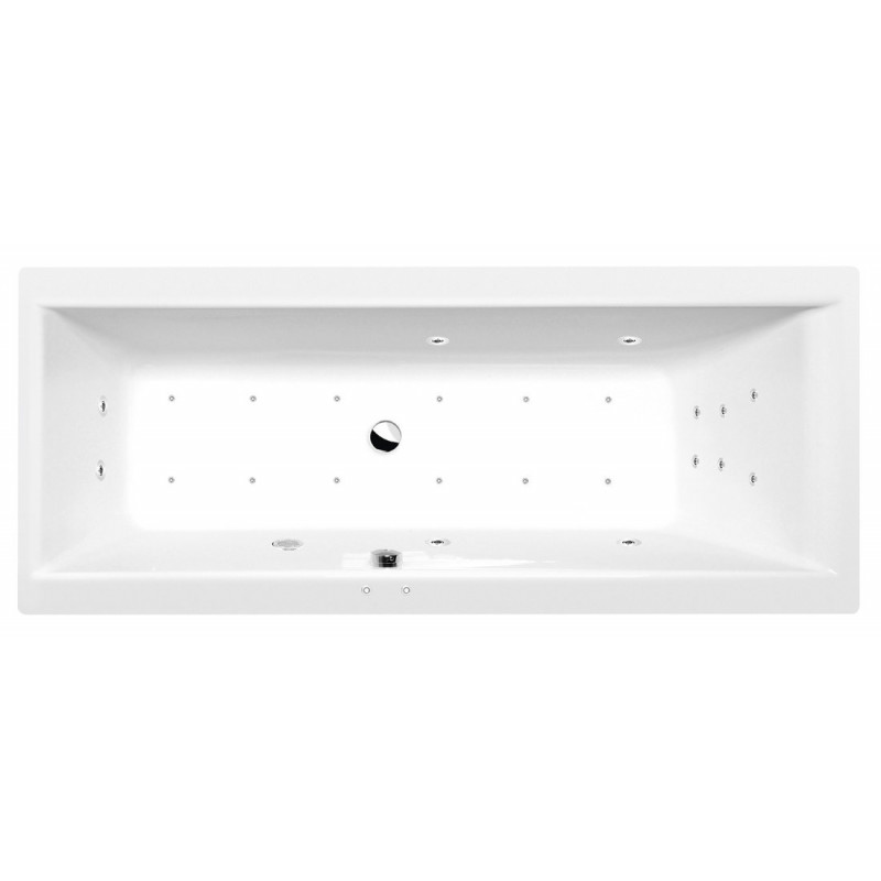 CLEO hydromasážna vaňa, 170x70x48cm, Attraction Hydro-Air, chróm