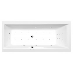 CLEO hydromasážna vaňa, 180x90x48cm, Attraction Hydro-Air, chróm