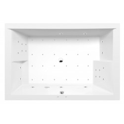DUPLA hydromasážna vaňa, 180x120x54cm, Attraction Hydro-Air, chróm