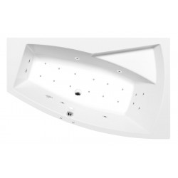 EVIA R hydromasážna vaňa, 170x100x47cm, Active Hydro-Air, chróm