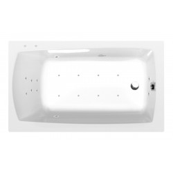 LILY hydromasážna vaňa, 120x70x39cm, Attraction Hydro-Air, chróm