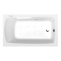 LILY hydromasážna vaňa, 120x70x39cm, Highline Hydro-Air, chróm