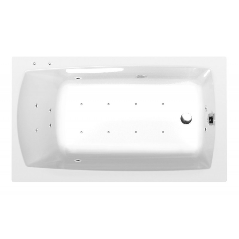 LILY hydromasážna vaňa, 140x70x39cm, Active Hydro-Air, chróm