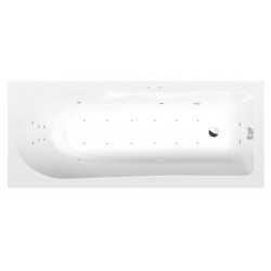 LISA hydromasážna vaňa, 170x70x47cm, Attraction Hydro-Air, chróm