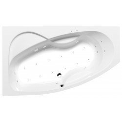 MAMBA L hydromasážna vaňa, 160x95x44cm, Active Hydro-Air, chróm