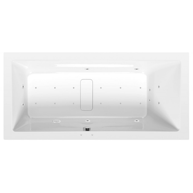 MARLENE hydromasážna vaňa, 180x80x48cm, Active Hydro-Air, chróm