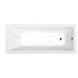 NOEMI hydromasážna vaňa, 170x70x39cm, Attraction Hydro-Air, chróm