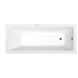 NOEMI hydromasážna vaňa, 170x70x39cm, Highline Hydro-Air, chróm