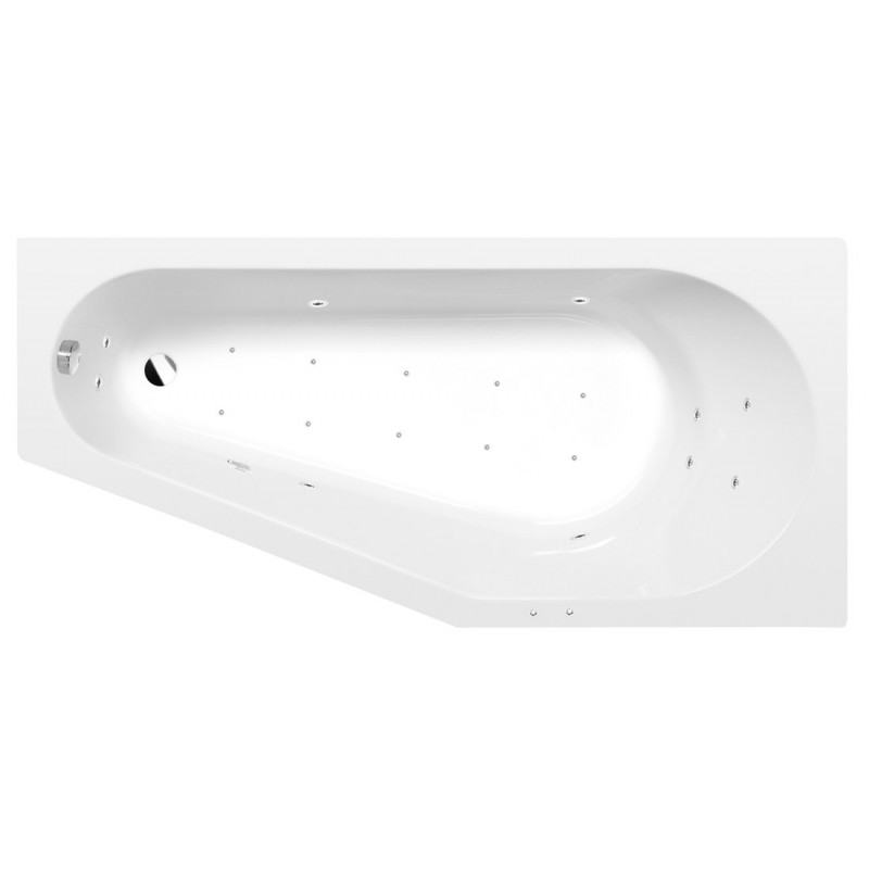 PROJEKTA R hydromasážna vaňa, 160x80x44cm, Active Hydro-Air, chróm