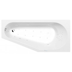 PROJEKTA R hydromasážna vaňa, 160x80x44cm, Highline Hydro-Air, chróm