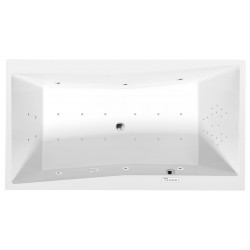 QUEST hydromasážna vaňa, 190x100x49cm, Highline Hydro-Air, chróm