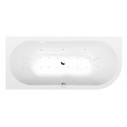 VIVA L hydromasážna vaňa, 175x80x47cm, Highline Hydro-Air, chróm
