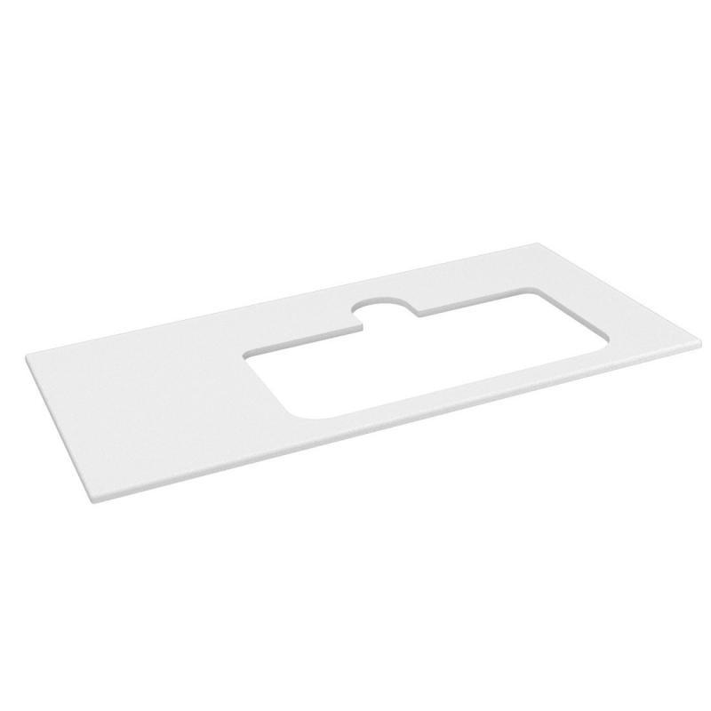 BRAHEA doska Rockstone s otvorom 96,6x51,5cm, pravá, biela matná