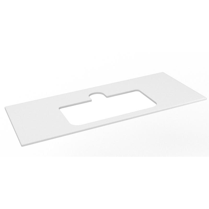 BRAHEA doska Rockstone s otvorom 111,6x51,5cm, biela matná